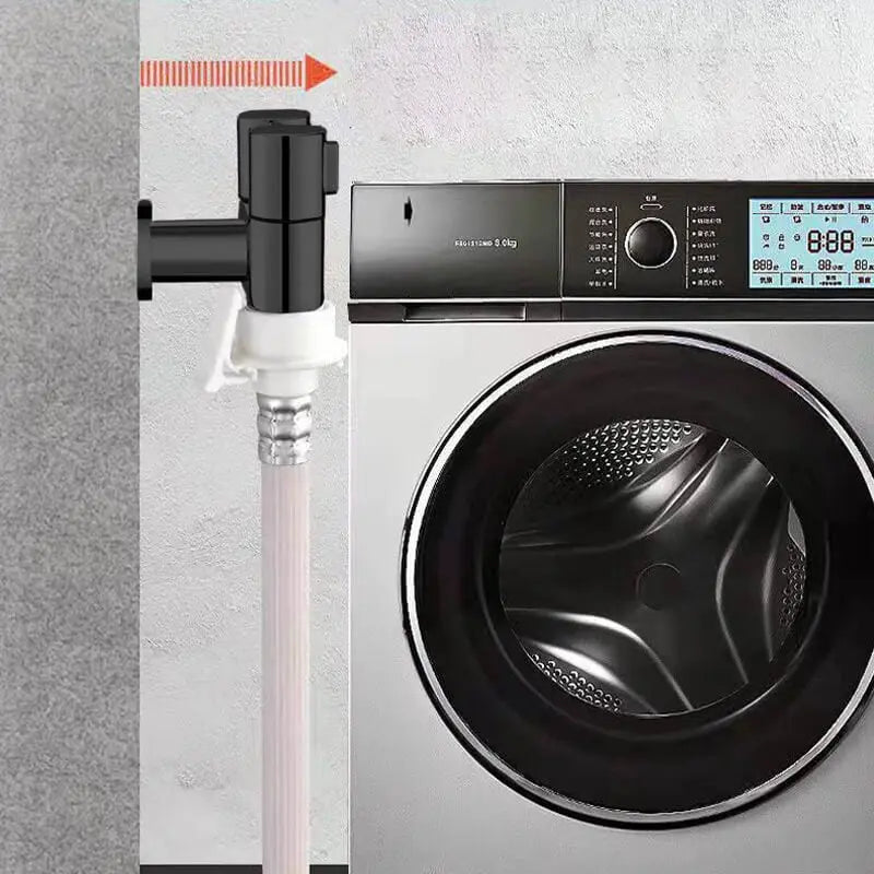 Doppel-Kontrollventil aus Messing – Wasseranschluss in Mattschwarz