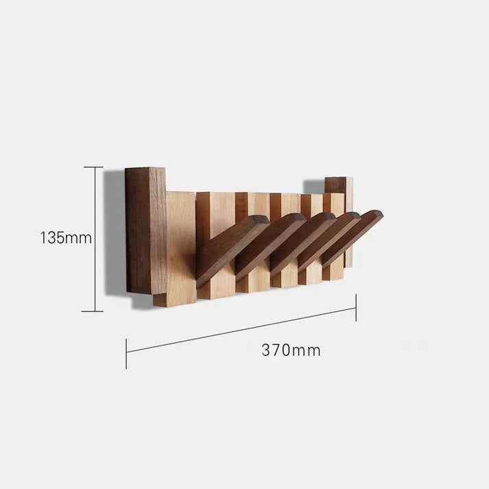 Elegante Garderobenleiste aus Holz im Klavier-Design