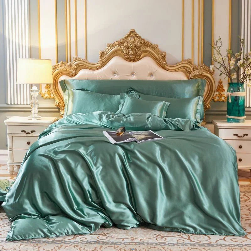 Elegant Satin Silk Bedding Set