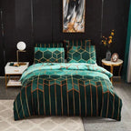 Geometric Cooling Duvet Cover Set