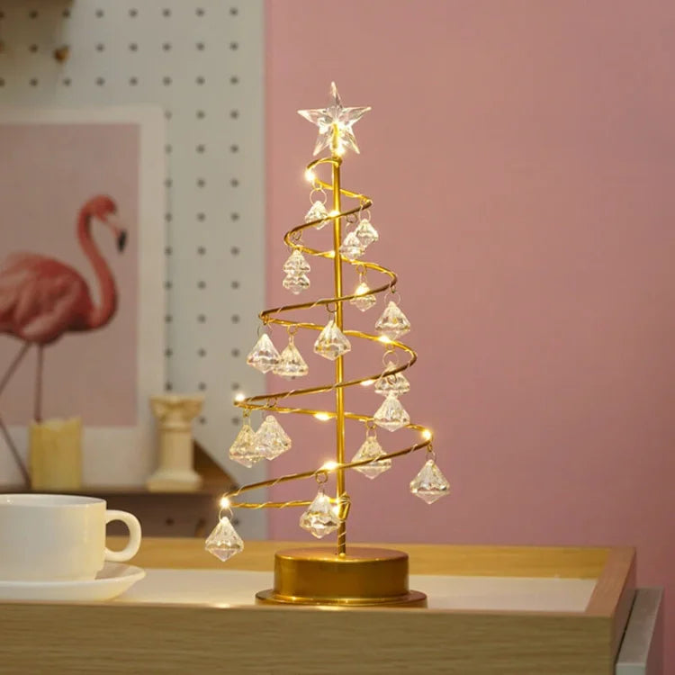 Weihnachts-Tischleuchte mit LED-Spiraldesign