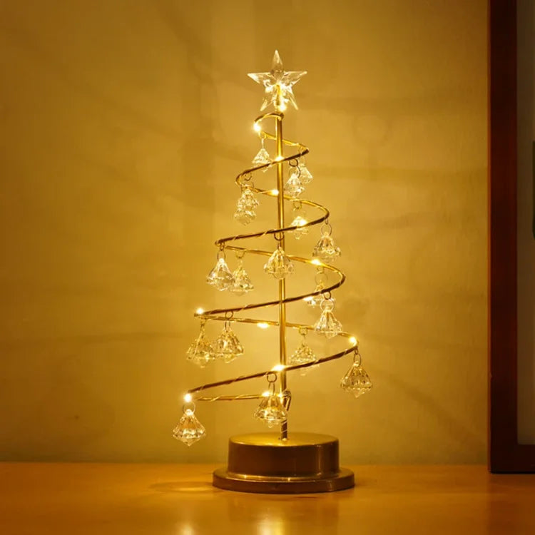 Weihnachts-Tischleuchte mit LED-Spiraldesign