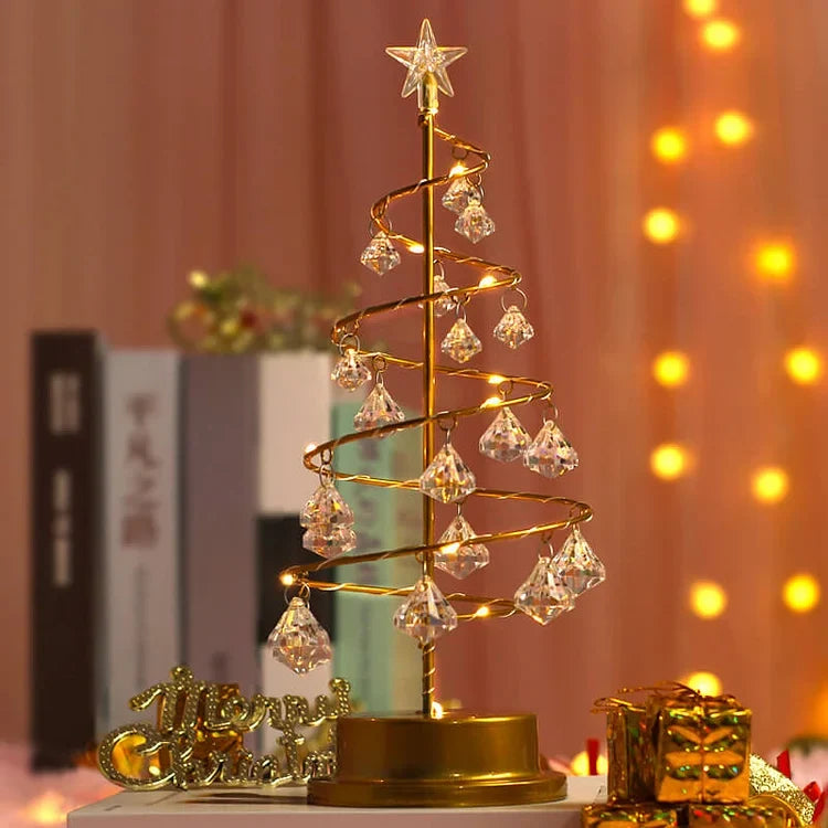 Weihnachts-Tischleuchte mit LED-Spiraldesign