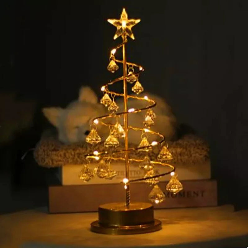 Weihnachts-Tischleuchte mit LED-Spiraldesign