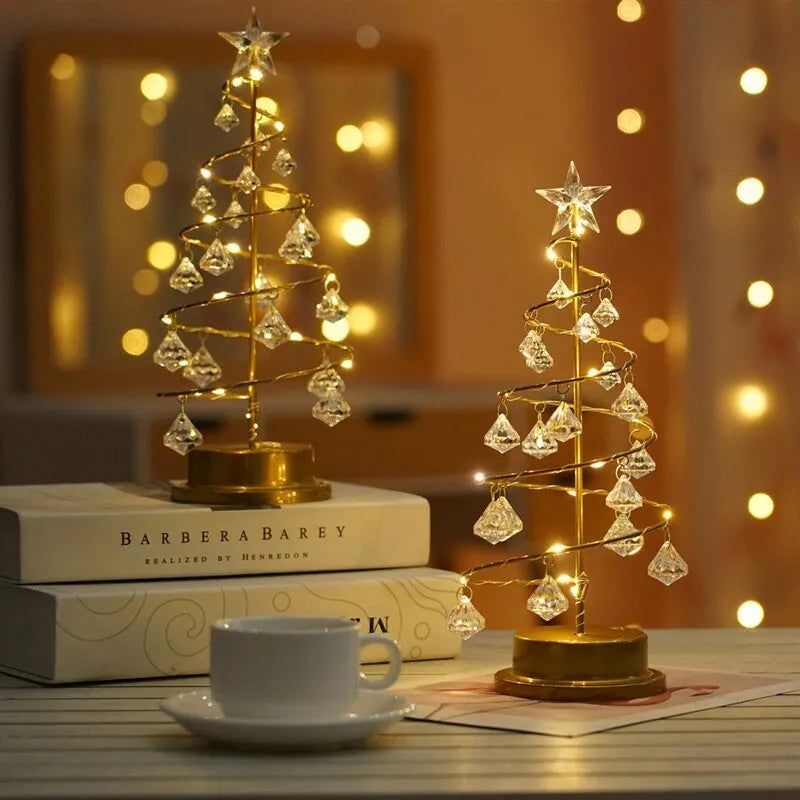 Weihnachts-Tischleuchte mit LED-Spiraldesign