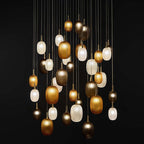 Design-Pendelleuchte mit Glaskugel