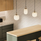 Design-Pendelleuchte in Kürbisform
