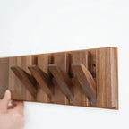 Wooden Wall-Mounted Coat Rack