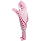 Shark Hooded Flannel Blanket