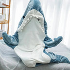 Shark Hooded Flannel Blanket
