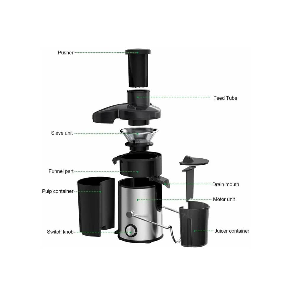 Juicer with Pitcher 800W (1.25 Liter Pulp Container)