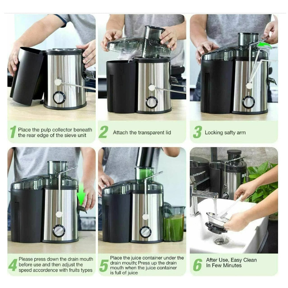 Juicer with Pitcher 800W (1.25 Liter Pulp Container)