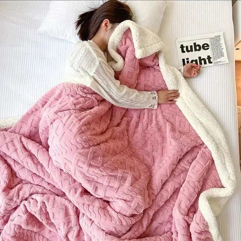Reversible Lamb's Wool Winter Blanket