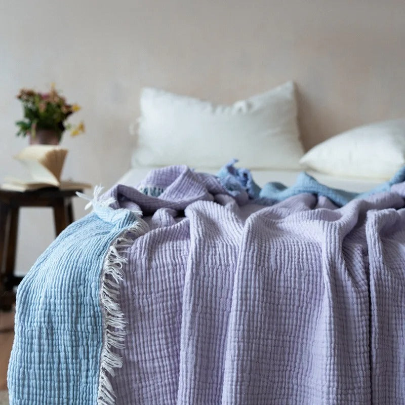Allison Tassel Cotton Blanket