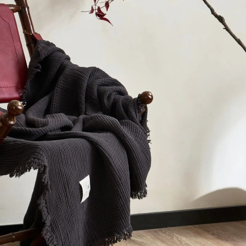 Allison Tassel Cotton Blanket