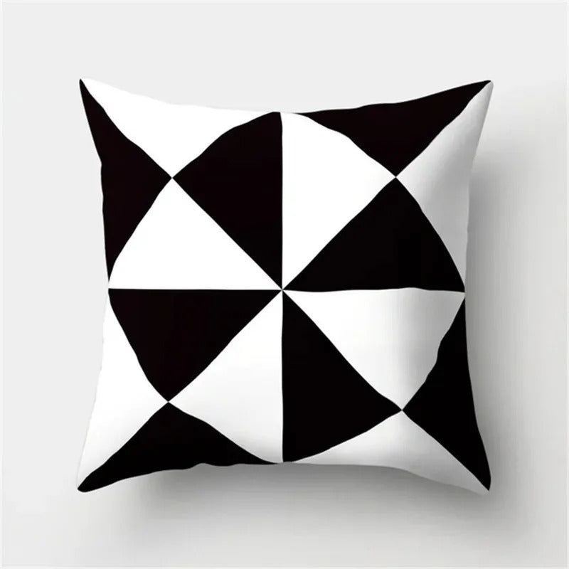 Stilvoller geometrischer Kissenbezug für ein modernes Interieur