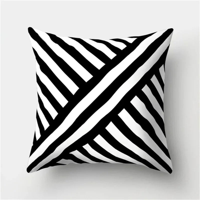Stilvoller geometrischer Kissenbezug für ein modernes Interieur