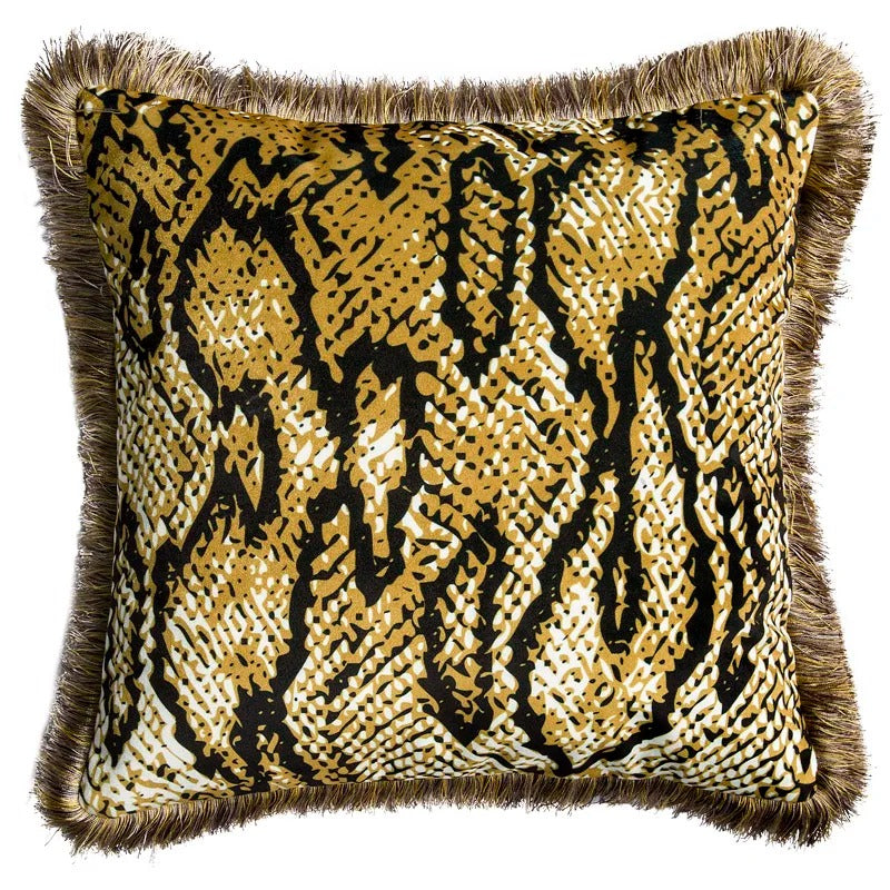 Luxuriöser Samt-Kissenbezug mit Bienenmotiv