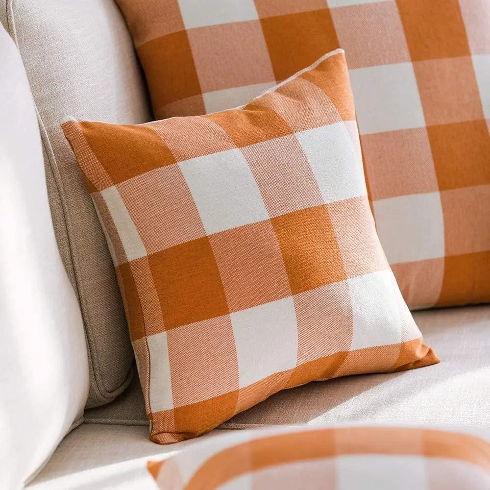 Harmonie Home Kissenbezug mit Karomuster