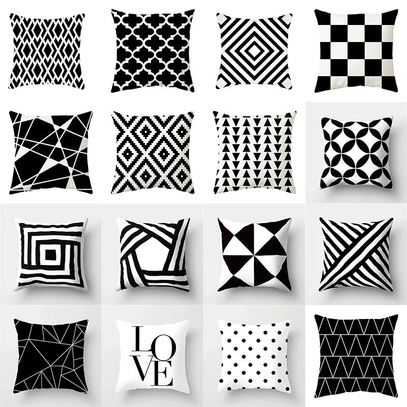 Stilvoller geometrischer Kissenbezug für ein modernes Interieur