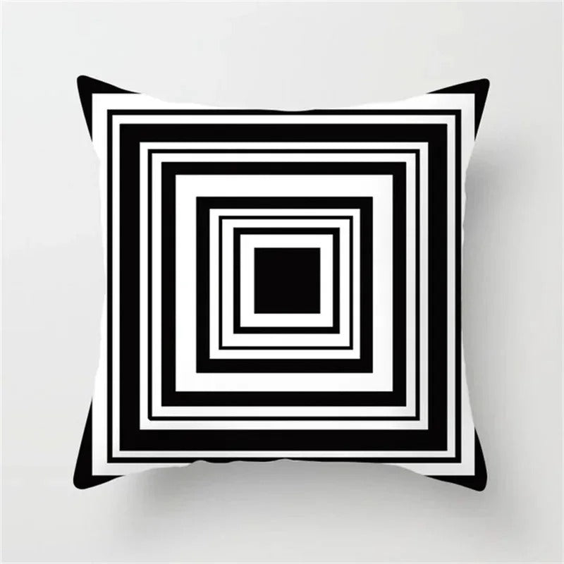 Stilvoller geometrischer Kissenbezug für ein modernes Interieur