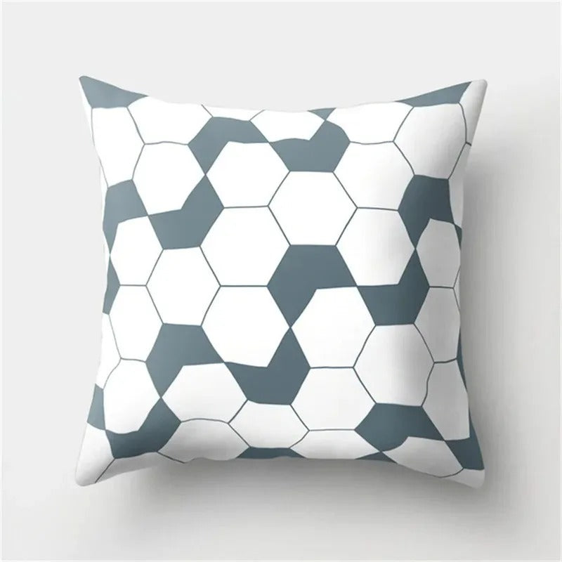 Stilvoller geometrischer Kissenbezug für ein modernes Interieur