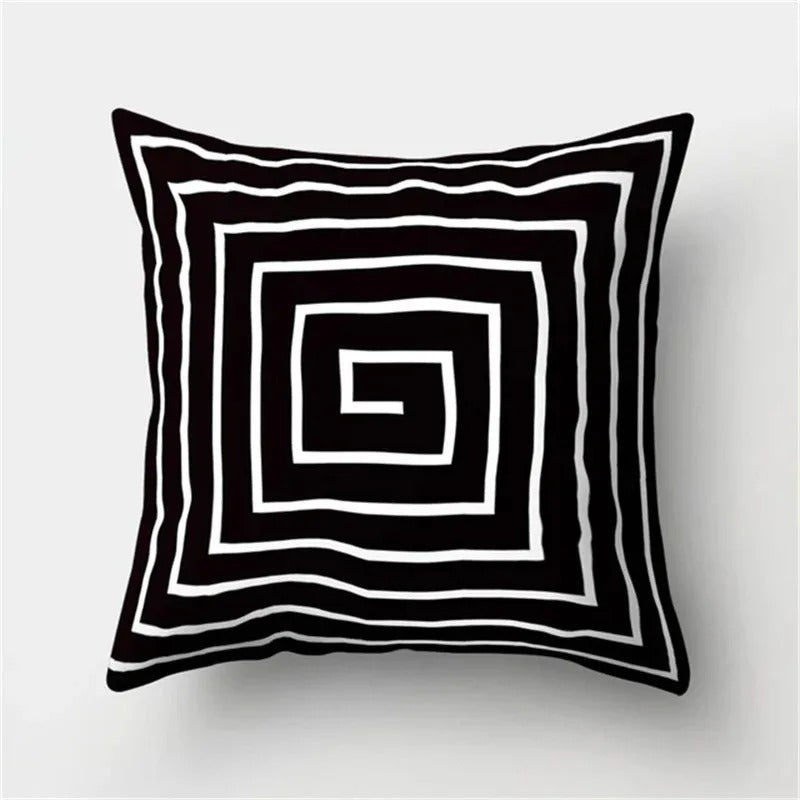 Stilvoller geometrischer Kissenbezug für ein modernes Interieur