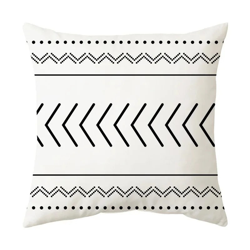 Stilvoller geometrischer Kissenbezug für ein modernes Interieur