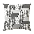 Stilvoller geometrischer Kissenbezug für ein modernes Interieur