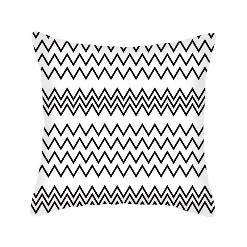 Stilvoller geometrischer Kissenbezug für ein modernes Interieur