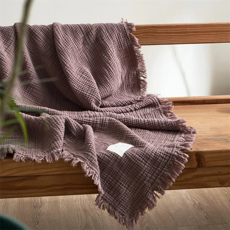 Allison Tassel Cotton Blanket