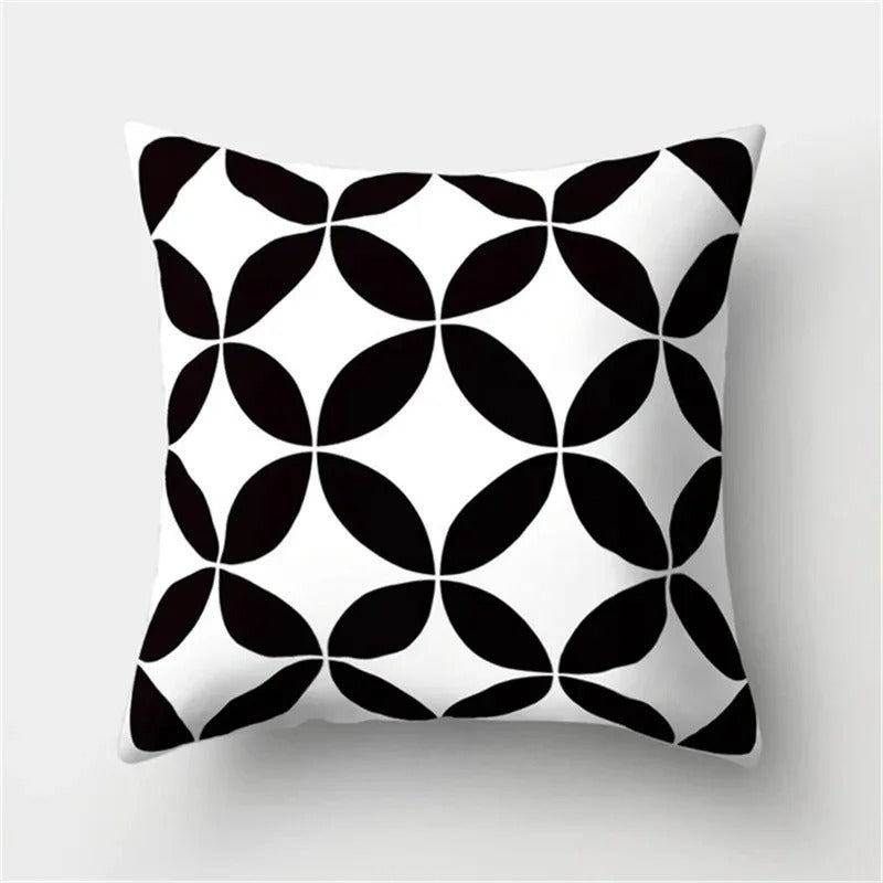 Stilvoller geometrischer Kissenbezug für ein modernes Interieur