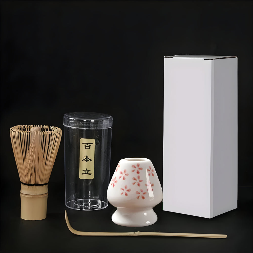 3-Piece Matcha Whisk Set with Bamboo Whisk, Stand, and Teaspoons – Authentic Matcha Tea Tools for Japanese Tea Preparation-4