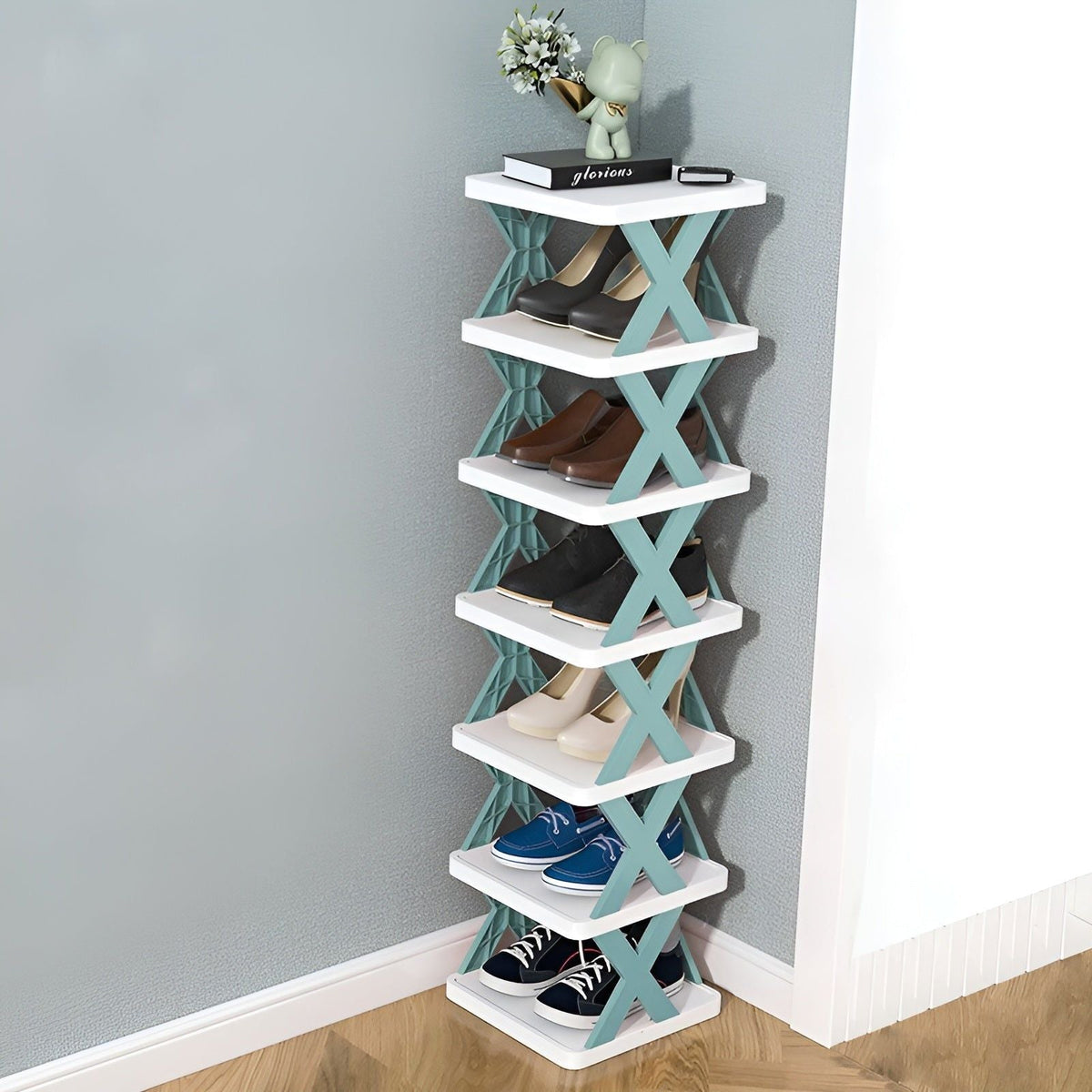Multifunctional Foldable Shoe Rack