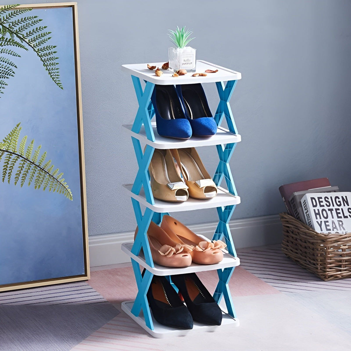 Multifunctional Foldable Shoe Rack