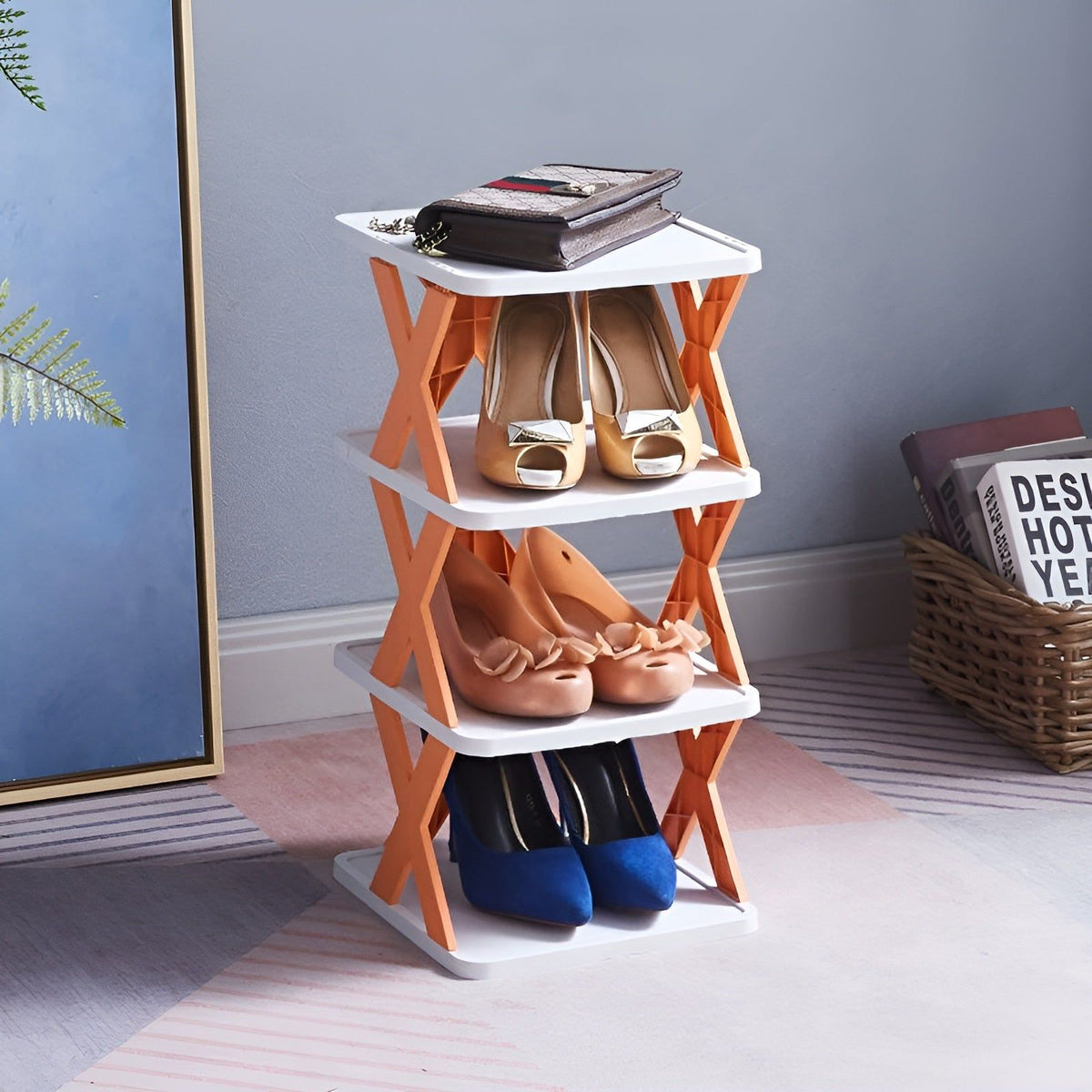 Multifunctional Foldable Shoe Rack