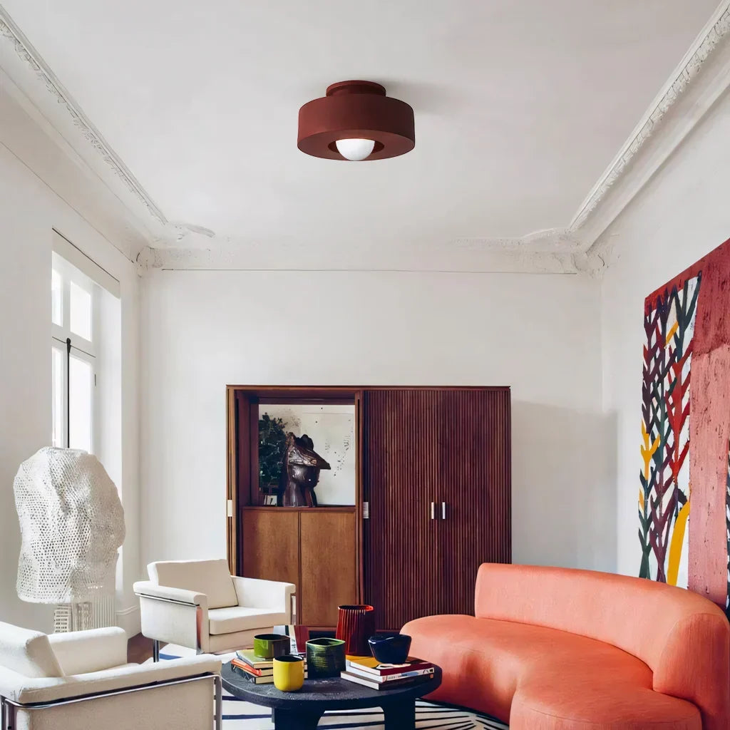 Minimalistische LED-Deckenleuchte aus Kunstharz, 11,8 Zoll