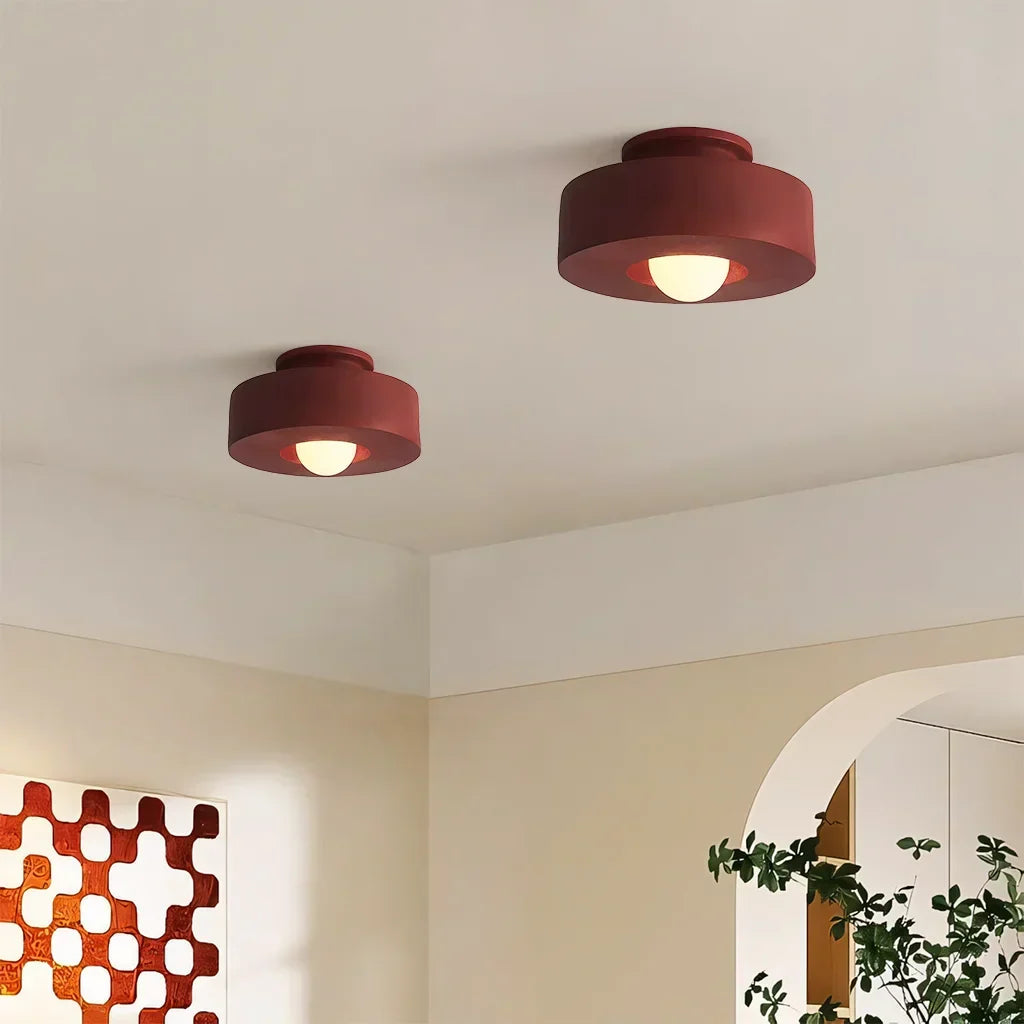 Minimalistische LED-Deckenleuchte aus Kunstharz, 11,8 Zoll