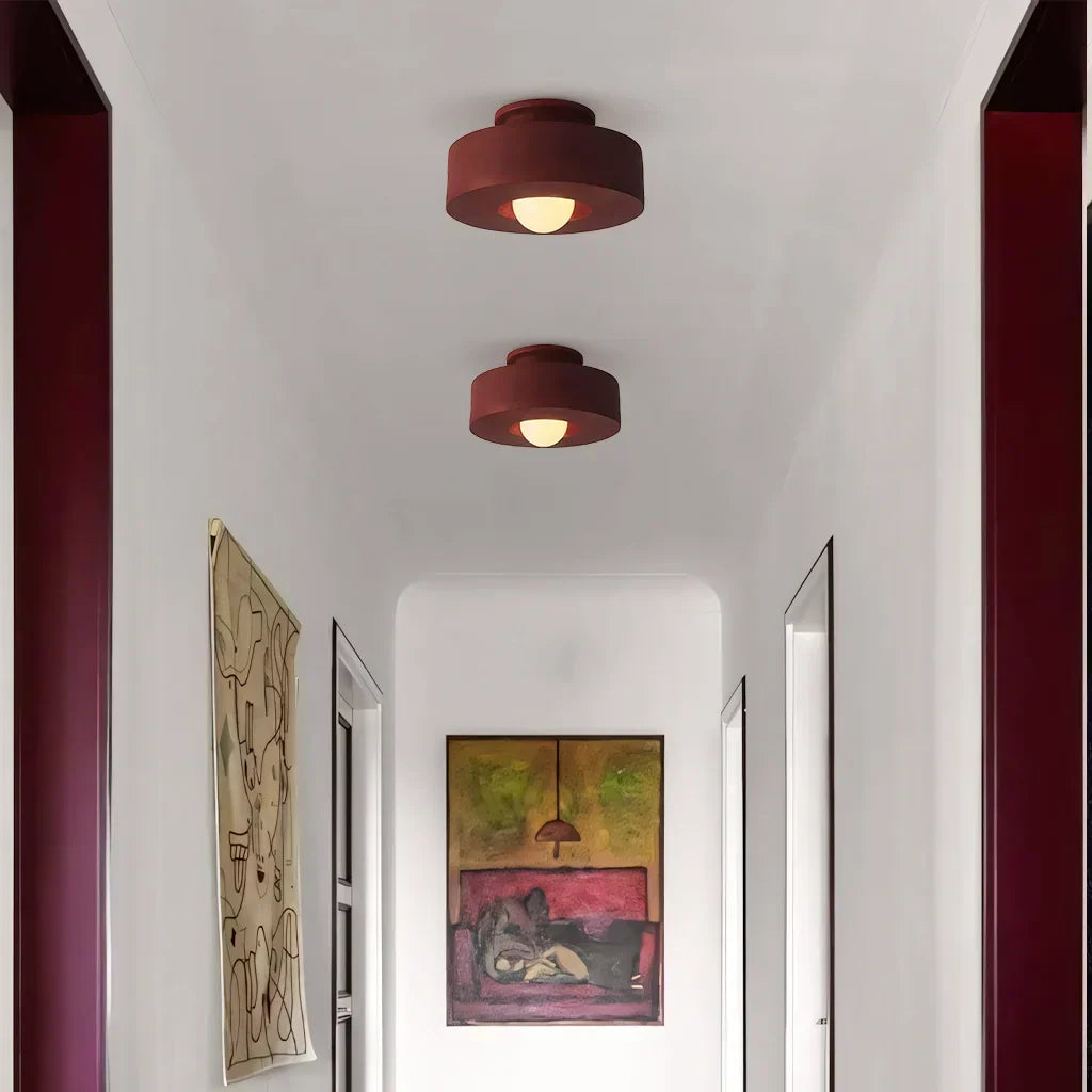 Minimalistische LED-Deckenleuchte aus Kunstharz, 11,8 Zoll