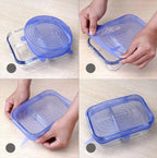 EcoLid - 6 wiederverwendbare Silikon-Stretchdeckel