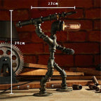 Kreative Vintage-Roboter-Tischleuchten aus Eisen