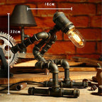 Kreative Vintage-Roboter-Tischleuchten aus Eisen