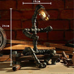 Kreative Vintage-Roboter-Tischleuchten aus Eisen