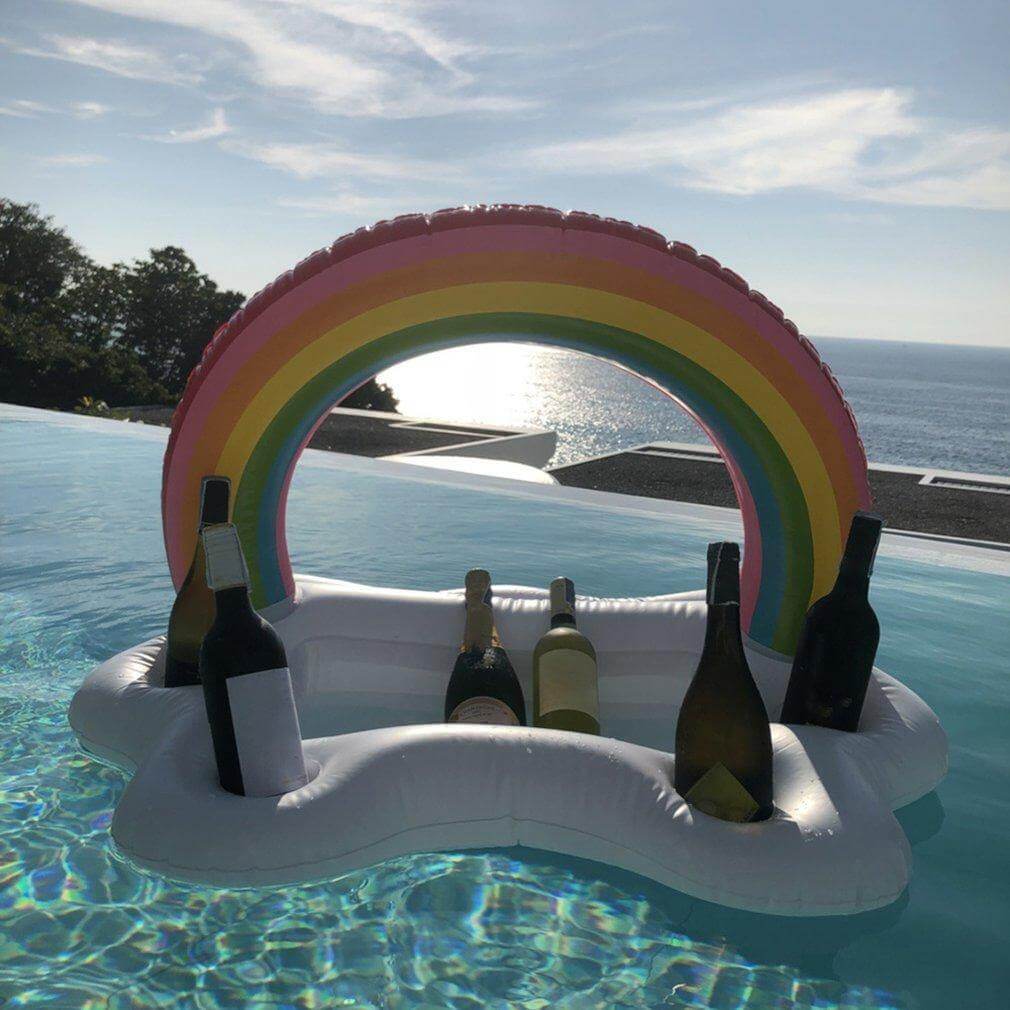 Rainbow Cloud Inflatable Pool Float