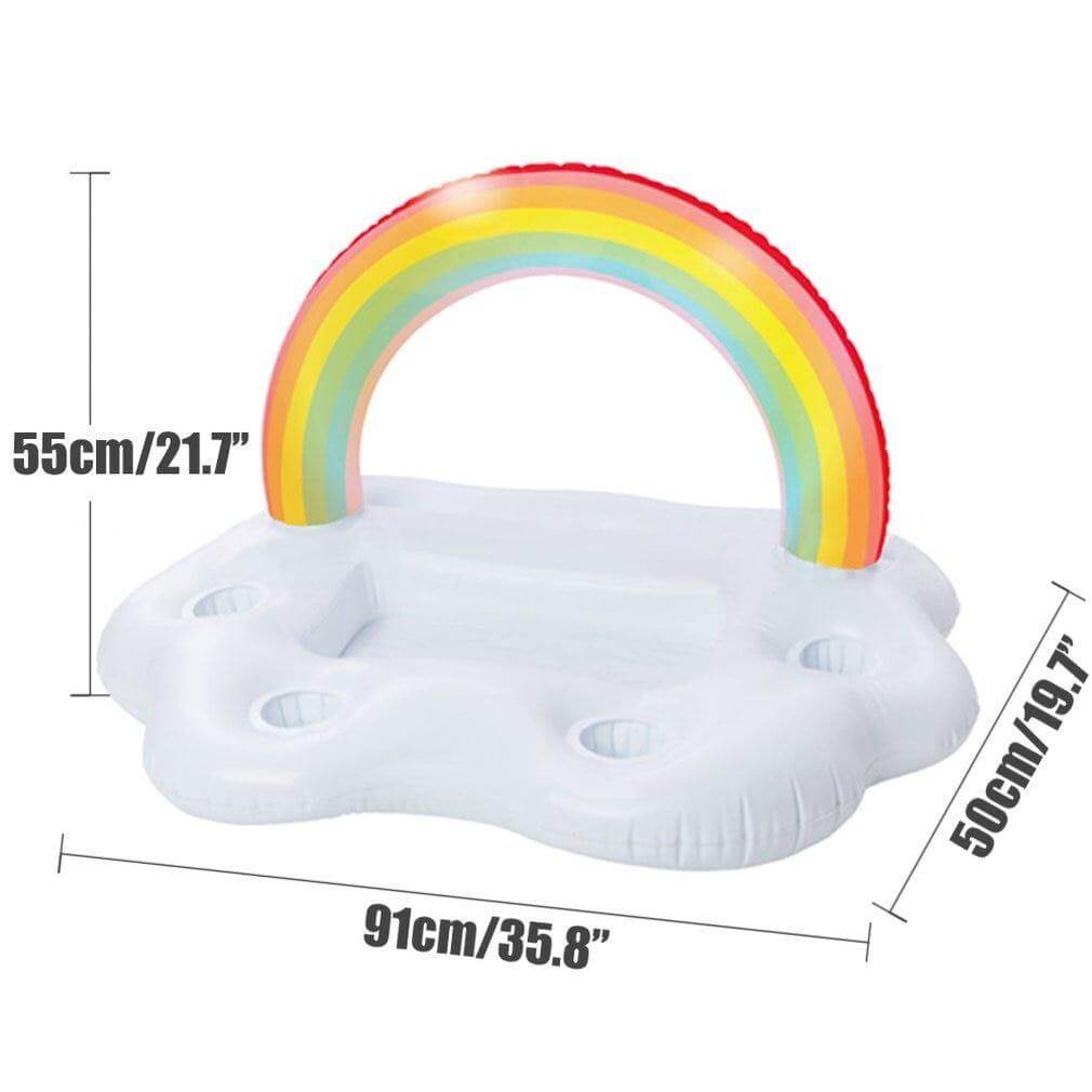 Rainbow Cloud Inflatable Pool Float