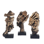 Abstract Gold Sculpture "NordicLine" – Modern Scandinavian Decoration