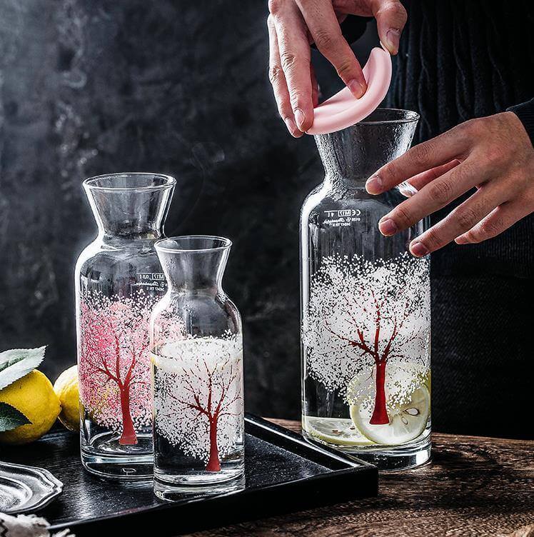 Clementine Glaskühlwasserflasche