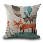 Fox Pattern Cushion Cover