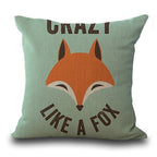 Fox Pattern Cushion Cover