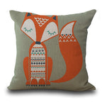 Fox Pattern Cushion Cover